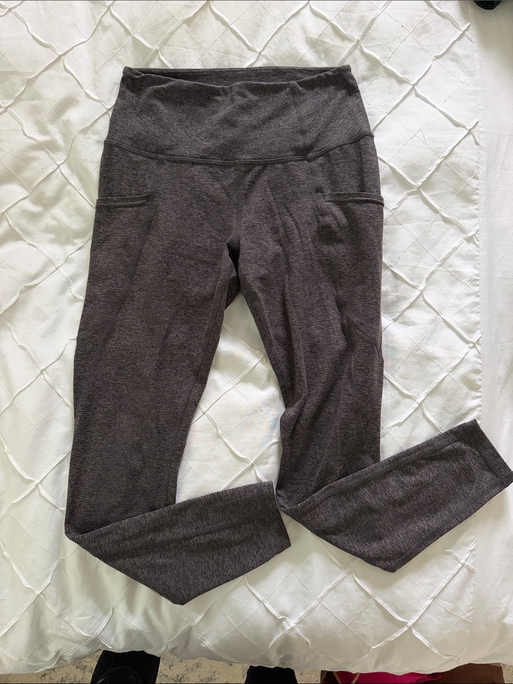 Quince Dark Charcoal Heather High-Rise Pocket Leggings